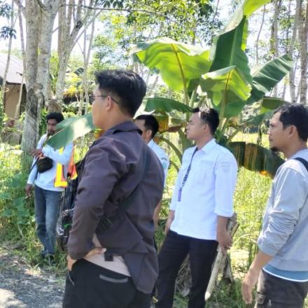 SURVEI & PENGUKURAN REHABILITASI PENGASPALAN  JALAN DI DESA BAWAHAN SEBERANG